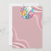 Groovy Discoパーティーレトロ70sレッツディスコ誕生日 招待状 (裏面)