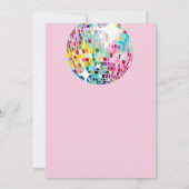 Groovy Discoパーティーレトロ70sレッツディスコ誕生日 招待状 (裏面)