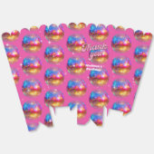 Groovy Disco Ball Birthday Party Gold Pink Glitter フェイバーボックス (見開き)