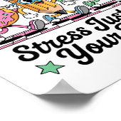 Groovy Donut Stress Just Do Your Best Testing Day  ポスター (角)