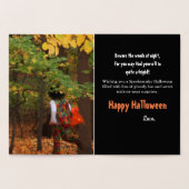 Groovy Dudeハロウィーンゴールドフォイルグリーティングカード 箔カード (内部)