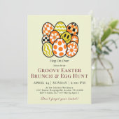 Groovy Easter Brunch Egg Hunt Invitation 招待状 (スタンド正面)