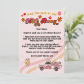 Groovy Easter Bunnyの手紙 招待状 (スタンド正面)