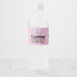 Groovy Easter Bunny Water Bottle Label ペットボトルラベル