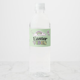 Groovy Easter Bunny Water Bottle Label ペットボトルラベル