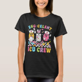Groovy Easter Day Egg-celent Icu Crew Bunny Nurse  Tシャツ (正面)