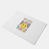 Groovy Easter Vibes Bunny Easter Day Smile Face Gi ドアマット (アングル)