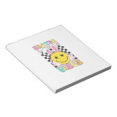 Groovy Easter Vibes Bunny Easter Day Smile Face Gi ノートパッド (アングル)