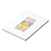 Groovy Easter Vibes Bunny Easter Day Smile Face Gi ノートパッド (回転)