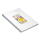 Groovy Easter Vibes Bunny Easter Day Smile Face Gi ノートブック (右側)