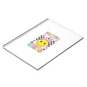 Groovy Easter Vibes Bunny Easter Day Smile Face Gi ノートブック (左側)