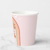 Groovy Eightヴィベデイジーレインボー8歳の誕生日 紙コップ (左)