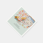 Groovy Eightヴィベデイジーヴァン8歳の誕生日 スタンダードカクテルナプキン (角)