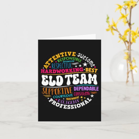 Groovy Eld Team Crew English Language Development  カード (黄色い花)