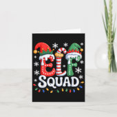 Groovy Elf Squad Elf Family Christmas Matching Paj カード (正面)