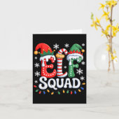 Groovy Elf Squad Elf Family Christmas Matching Paj カード (黄色い花)
