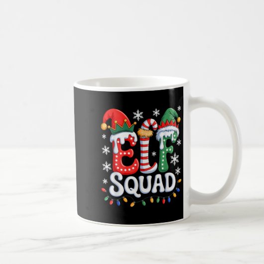Groovy Elf Squad Elf Family Christmas Matching Paj コーヒーマグカップ (右)
