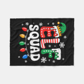 Groovy Elf Squad Elf Family Christmas Matching Paj フリースブランケット (正面(横))