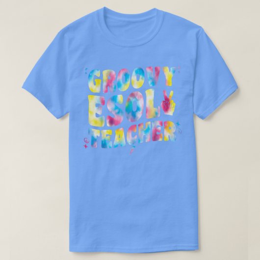 Groovy ESOL先生スクワッドエソル先生絞り染めお尻 Tシャツ (デザイン正面)