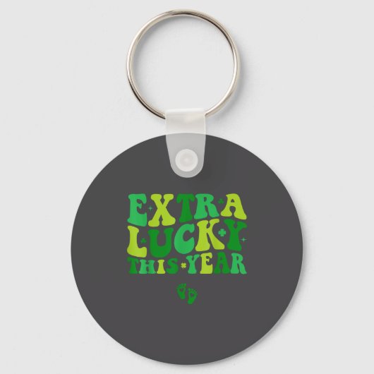 Groovy Extra Lucky This Year Irish Pregnancy St Pa キーホルダー (正面)