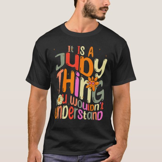 Groovy Fを理解できないのはジュディな事だ Tシャツ (正面)