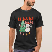 Groovy Fa La Christmas Cute Santa Hat Christmas tr Tシャツ (正面)
