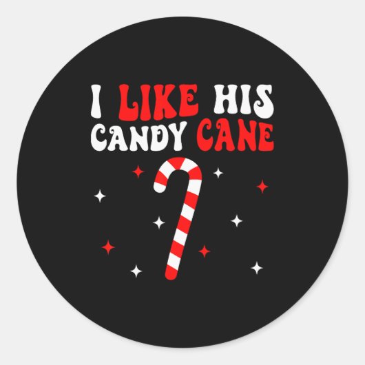 Groovy Family Christmas Couple Matching Funny Tee ラウンドシール (正面)