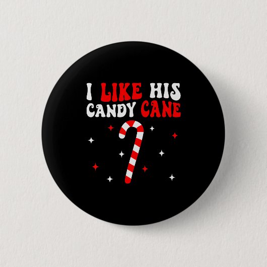 Groovy Family Christmas Couple Matching Funny Tee  缶バッジ (正面)