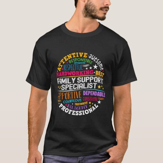 Groovy Family Support Specialist Appreciation Week Tシャツ (正面)