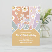 Groovy FiveはVibeレトロサンシャイン5th誕生日 招待状 (スタンド正面)