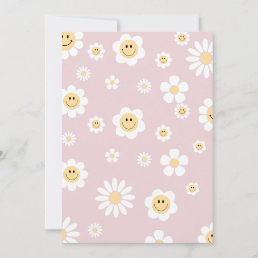 Groovy FiveはVibeレトロサンシャイン5th誕生日 招待状 (裏面)