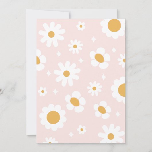 Groovy FiveはVibeレトロサンシャイン5th誕生日 招待状 (裏面)