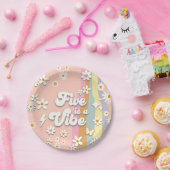 Groovy FiveはVibe誕生日プレート ペーパープレート (パーティー)