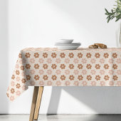 Groovy Floral Tablecloth 70s Sage & Copper Vibes テーブルクロス