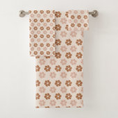 Groovy Floral Towel 70s Sage & Terracotta Vibes バスタオルセット (インサイチュ)