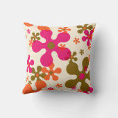 groovy flower 60s 70s柄枕 クッション (裏面)