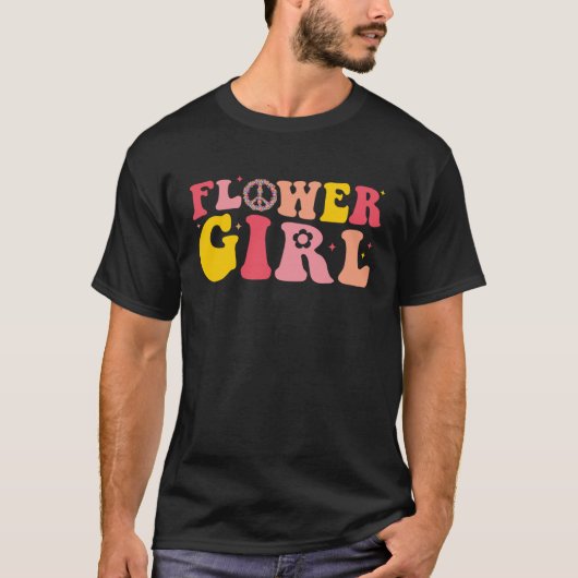 Groovy Flower Girl Proposal Flower Girl Baby Toddl Tシャツ (正面)