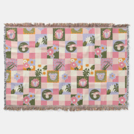 Groovy Flower Jungle Print スローブランケット