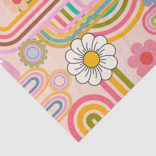 Groovy flower power line art 薄葉紙 (詳細)