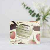 Groovy fondueポット料理レシピカード ポストカード (スタンド正面)