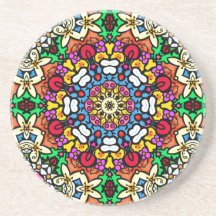 Groovy Funky Flower Power Coaster