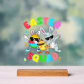 Groovy Funny Rabbit Egg Chick Easter Squad Day Men アクリルサイン (ニュートラル)