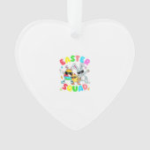 Groovy Funny Rabbit Egg Chick Easter Squad Day Men オーナメント (正面)