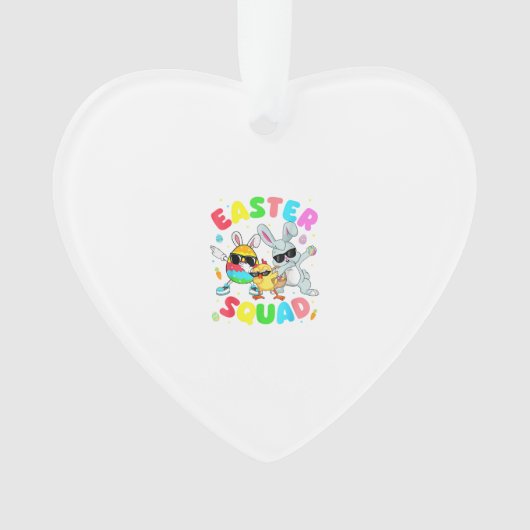 Groovy Funny Rabbit Egg Chick Easter Squad Day Men オーナメント (正面)