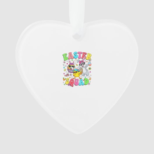 Groovy Funny Rabbit Egg Chick Easter Squad Day Men オーナメント (正面)