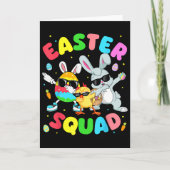Groovy Funny Rabbit Egg Chick Easter Squad Day Men カード (正面)