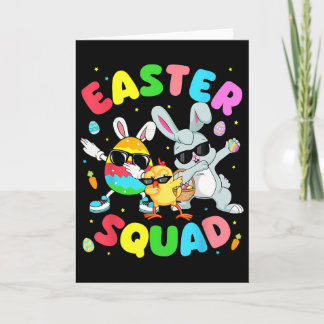 Groovy Funny Rabbit Egg Chick Easter Squad Day Men カード