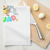 Groovy Funny Rabbit Egg Chick Easter Squad Day Men キッチンタオル (四つ折り)