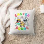 Groovy Funny Rabbit Egg Chick Easter Squad Day Men クッション (ブランケット)