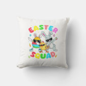 Groovy Funny Rabbit Egg Chick Easter Squad Day Men クッション (正面)